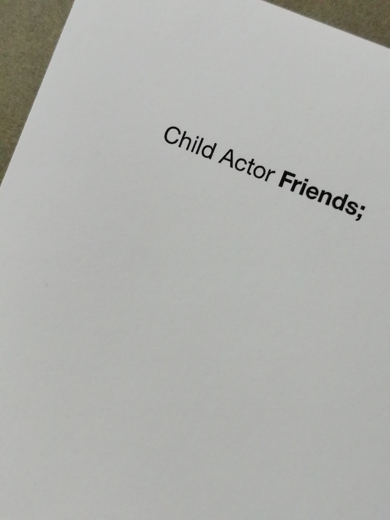 Child Actor Friends